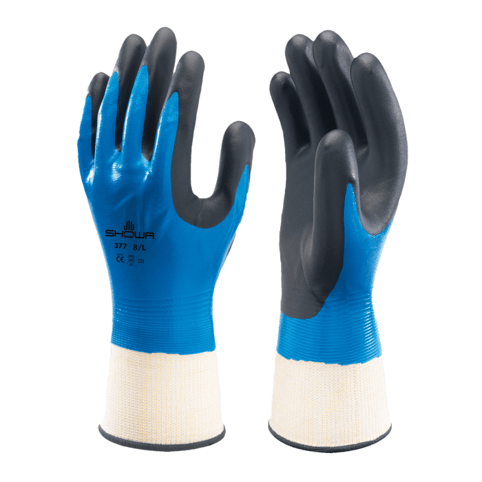 377 - Oil Resistant, Waterproof Glove, Nitrile Foam Grip