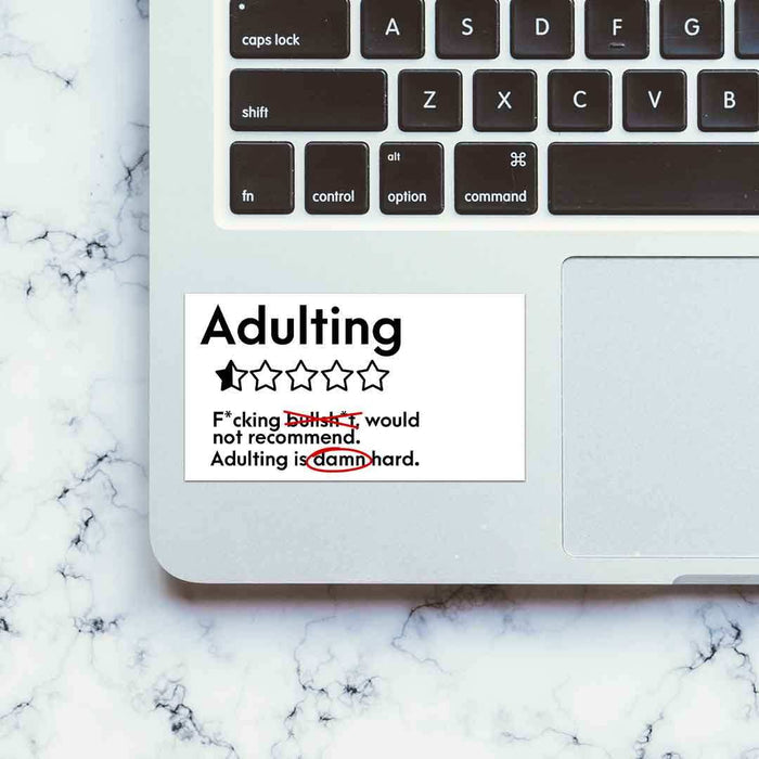 Adulting Damn Hard Sticker - Stickers | STICK IT UP