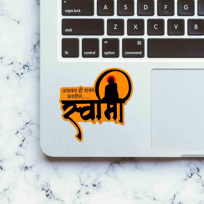 Ashakya Hi Shakya Kartil Swami Sticker - Stickers | STICK IT UP