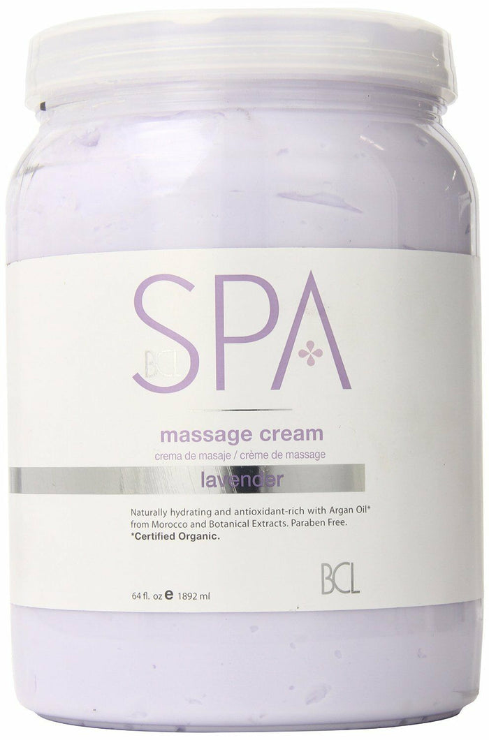 BCL Organic Spa Pedicure Massage Cream Half Gallon (64oz) - Lavender + Mint