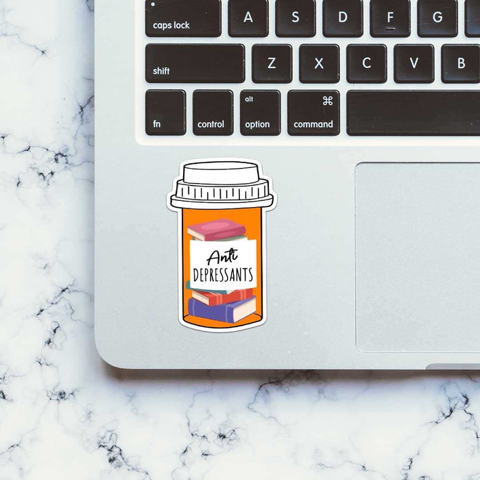 Book Is Anti Depressants Sticker - Stickers | STICK IT UP