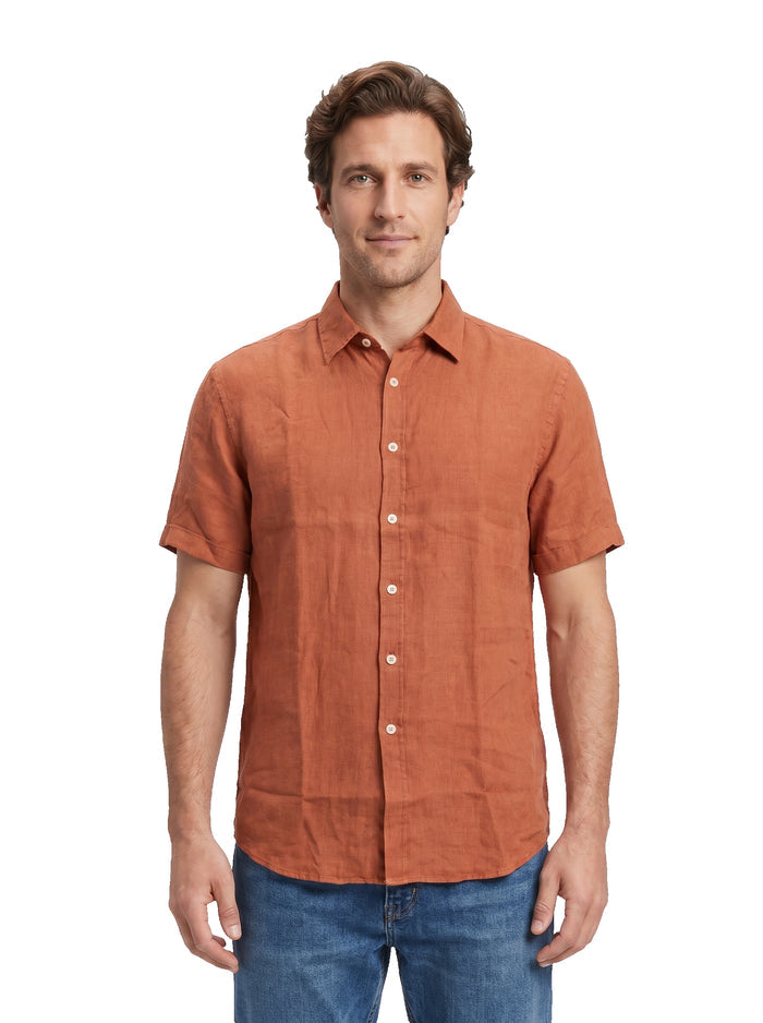 QB24 camicia cotone arancione 0126080 COTONE-ARANCIONE