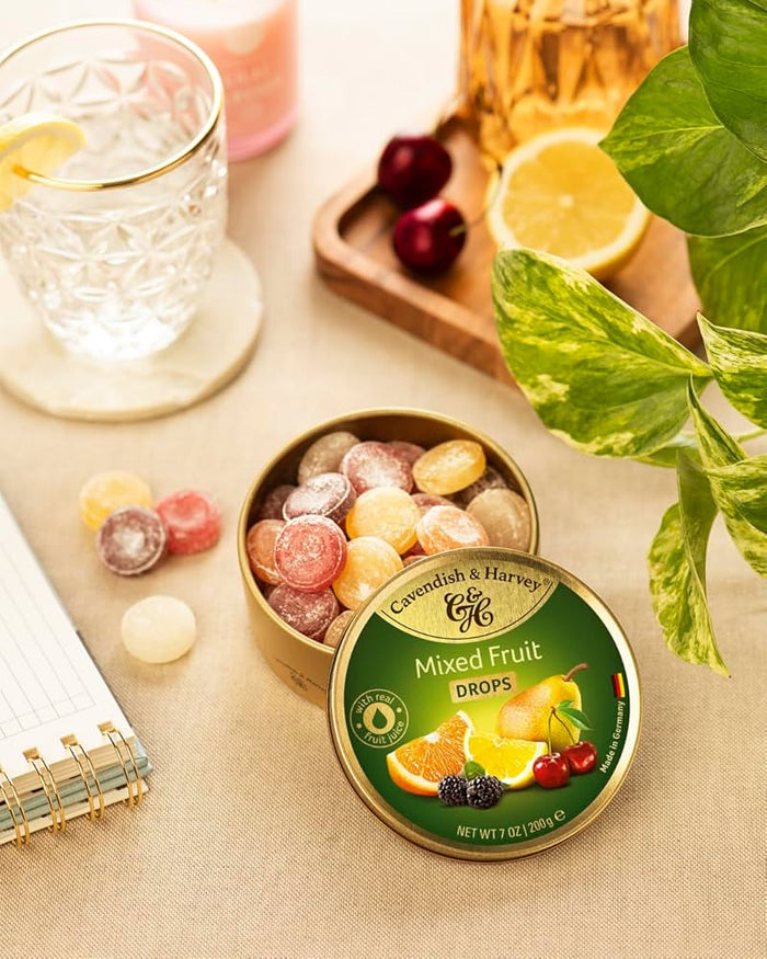 Cavendish & Harvey Mixed Fruit Drops In Tin 200g