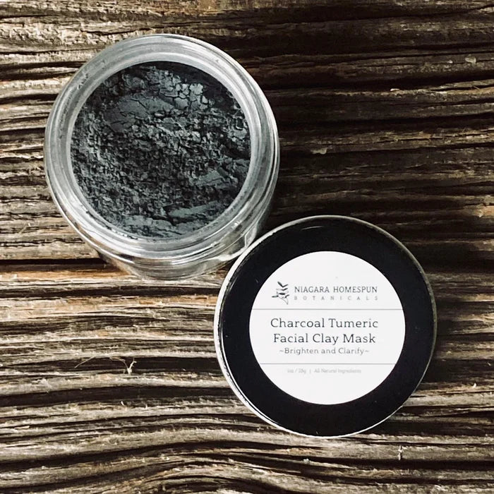 Charcoal & Turmeric Facial Mask with brush