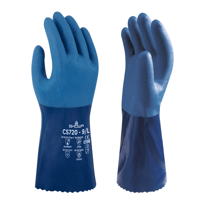 CS720 - Fully Nitrile Coated Glove with Extended Cuff