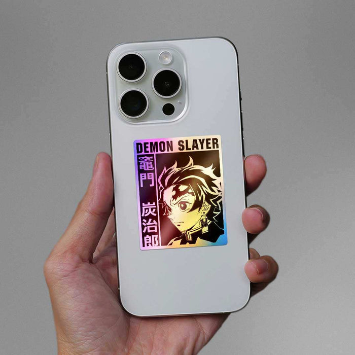 Demon Slayer Tanjro Holographic Sticker - Holographic stickers | STICK IT UP