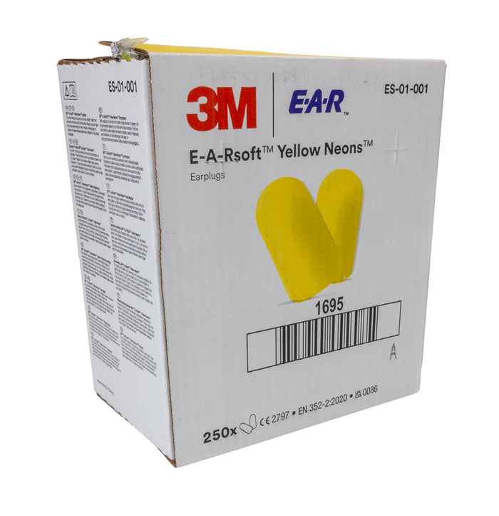 ES-01-001 - E-A-Rsoft™ Neon Uncorded Earplugs 34 SNR (Box of 250)