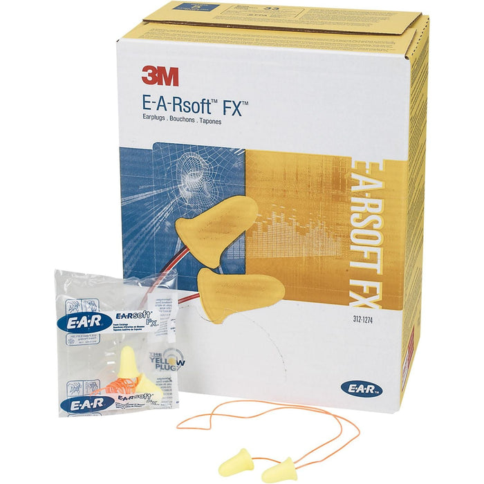ES-01-021 - E-A-Rsoft™ FX Corded Earplugs 37 SNR (Box of 200)