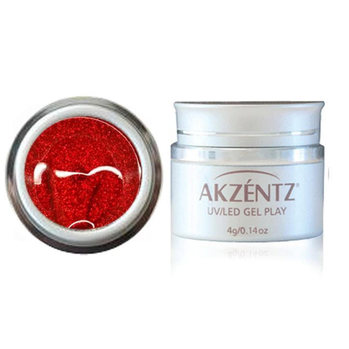 Gel Play - Glitter Cherry Red