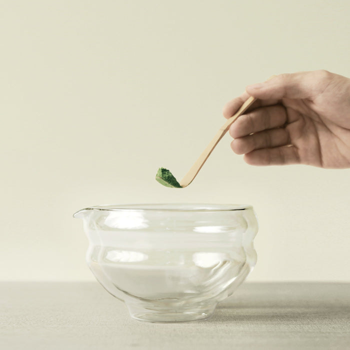 Glass Katakuchi Matcha Serving Bowl