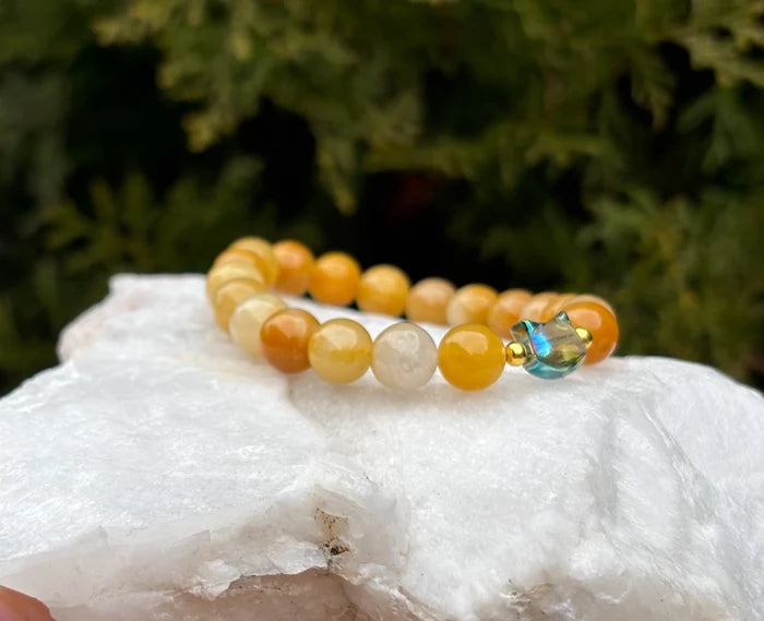 Golden Guardian Cat Bracelet