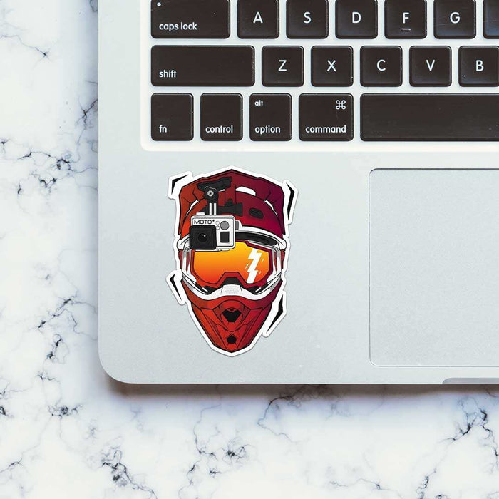 Helmet With Gopro Sticker - Stickers | STICK IT UP