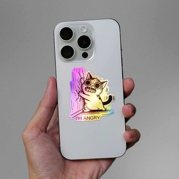 I'm Angry Holographic Sticker - Holographic stickers | STICK IT UP