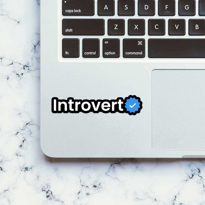 Introvert Verified Sticker - Stickers | STICK IT UP