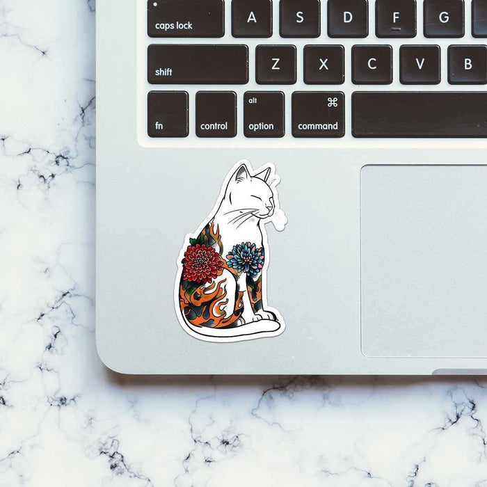 Japenese Cat Sticker - Stickers | STICK IT UP