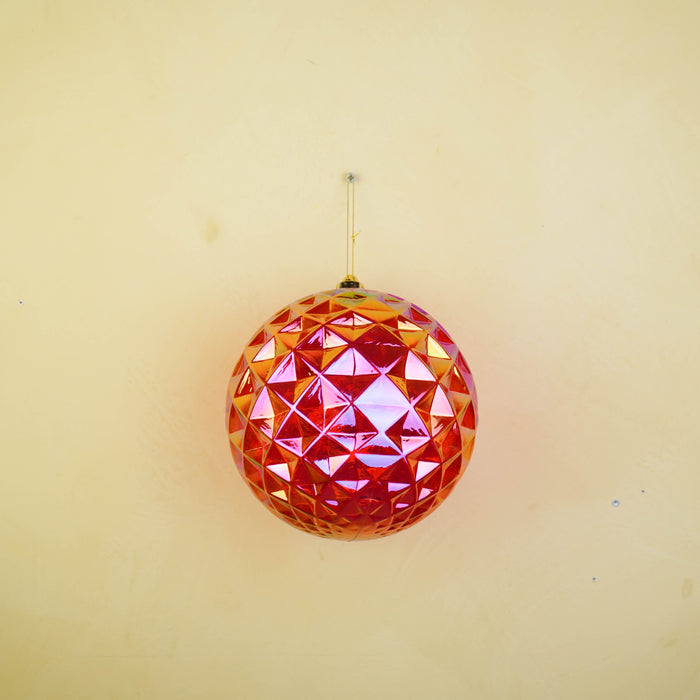 Kersthanger - Kerstbal - Kunststof - Rood - 20x20cm