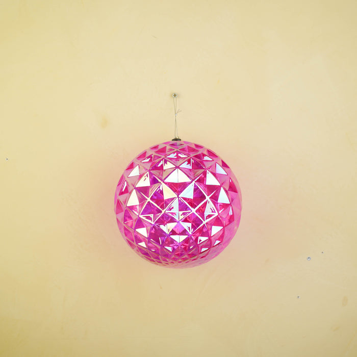 Kersthanger - Kerstbal - Kunststof - Roze - 20x20cm