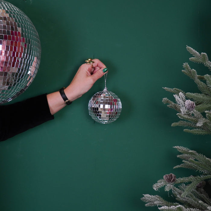 Kerstversiering - Kersthanger - Discobal - Foam - Zilver - 10x10x10cm