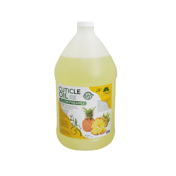 Lapalm Cuticle Oil Pineapple Yellow- With Aloe Vera & Vitamin E - Refill size 1 Gallon