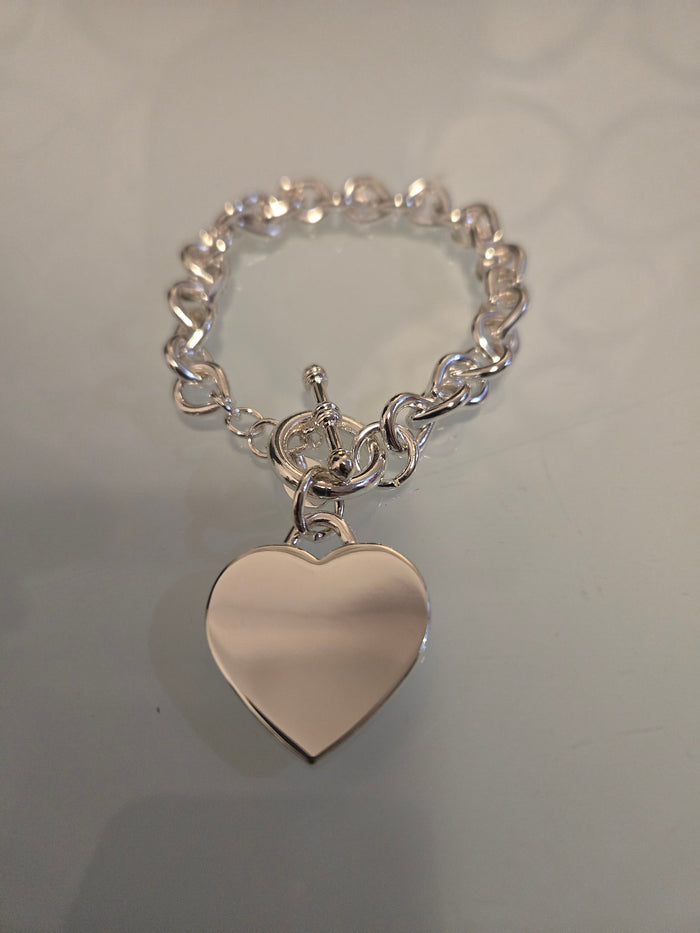 Large Heart Lock Bracelet