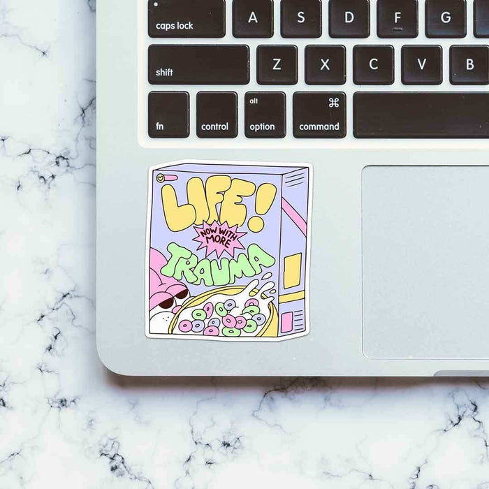 Life Now With More Trauma Sticker - Stickers | STICK IT UP