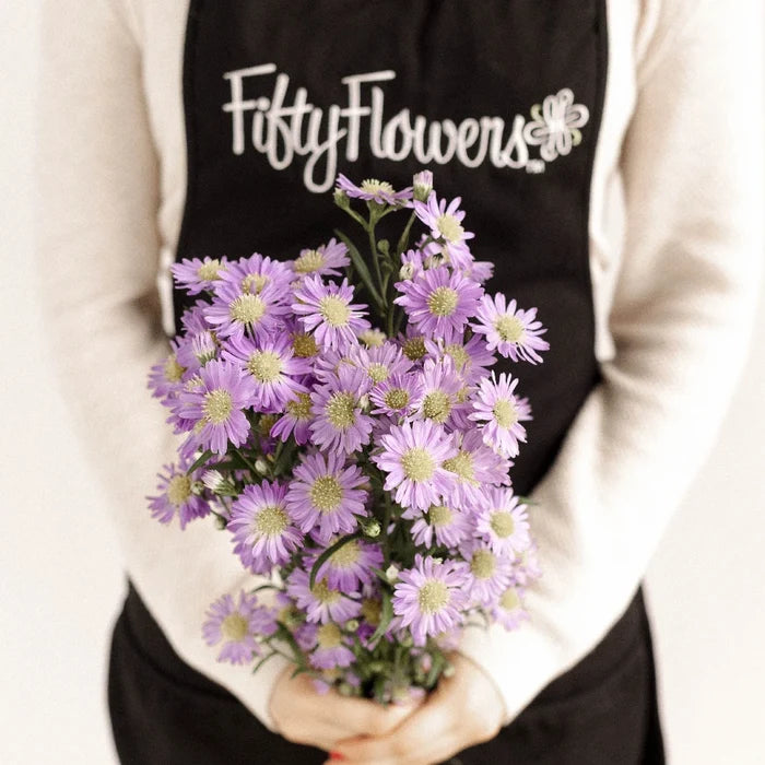 Light Purple Blush Aster Flower Apron - Image