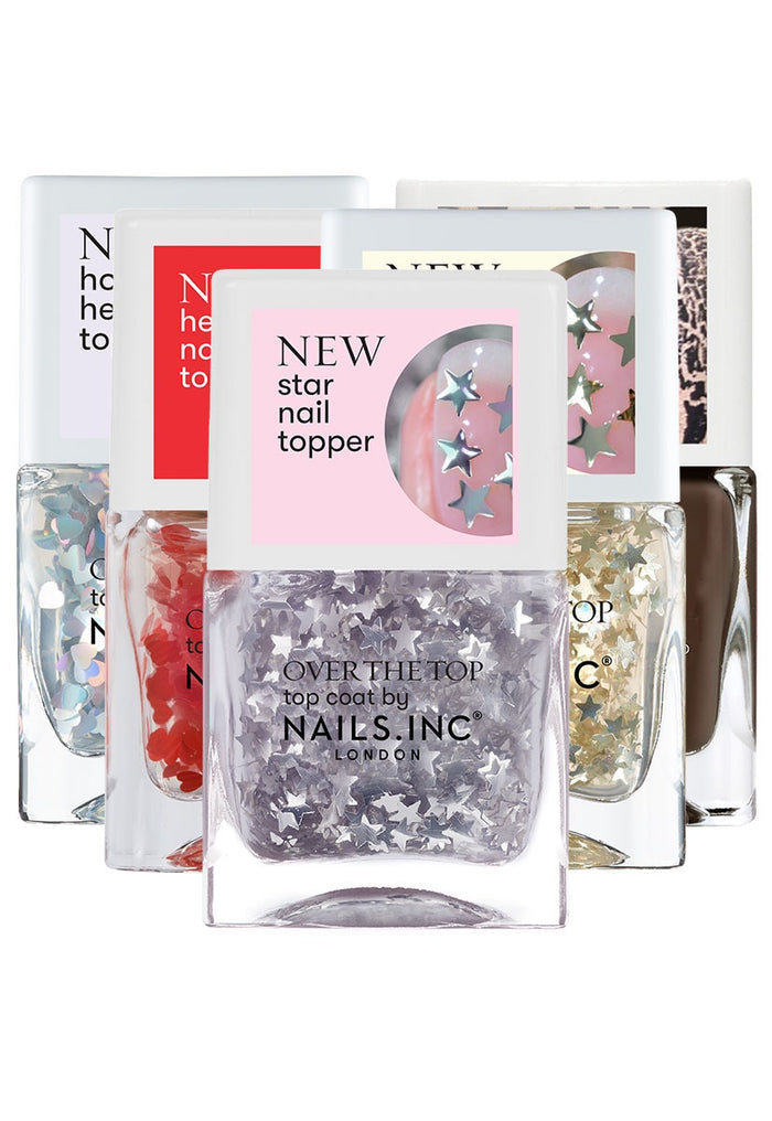 Loving In London Heart Confetti Topper Nail Polish