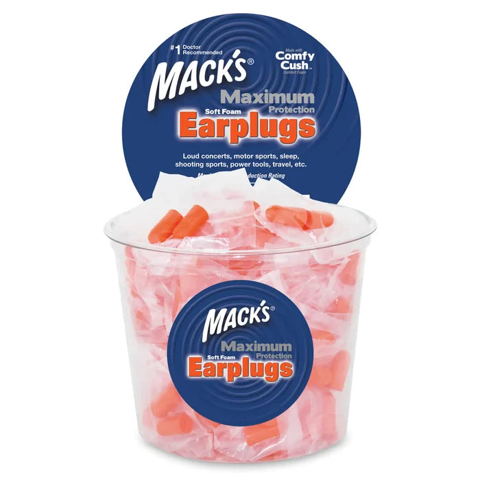 Macks Maximum Protection Soft Foam Earplugs | NRR 33