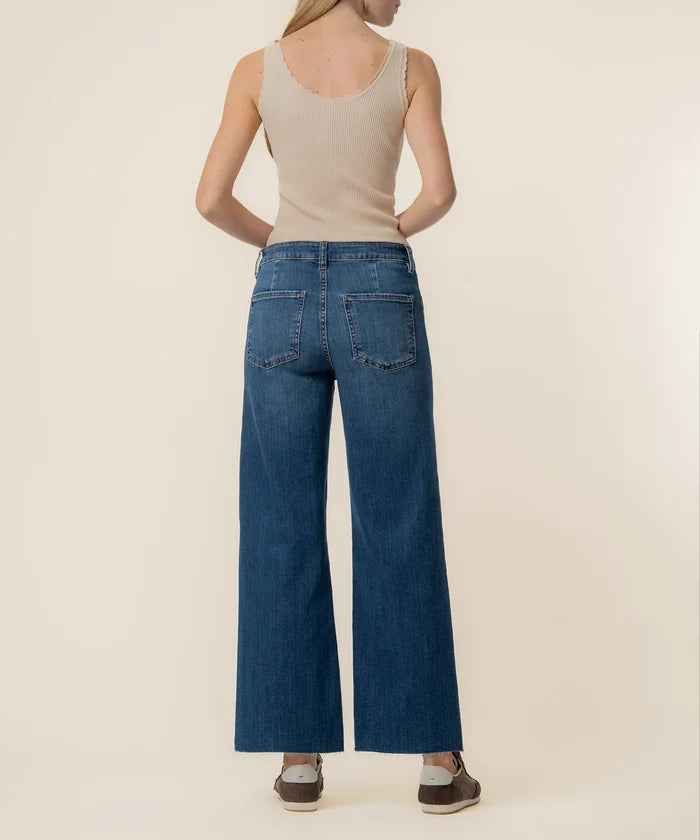 Meg HR Wide Leg Raw Hem