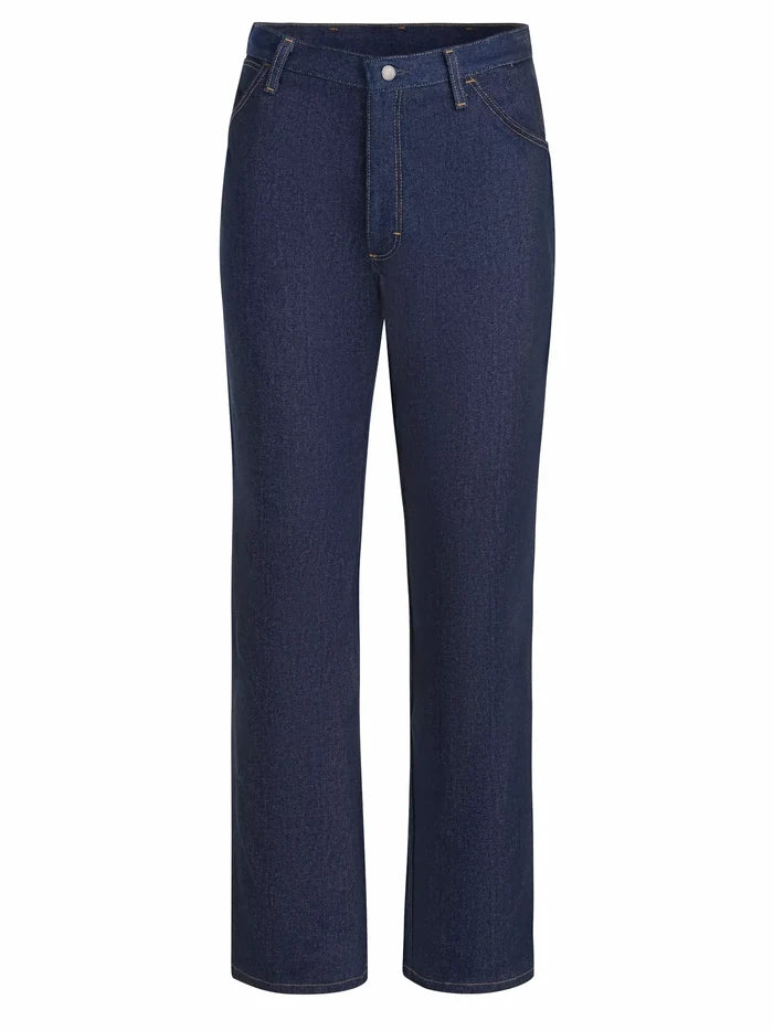 This straight leg FR jean from Bulwark is 100% cotton.