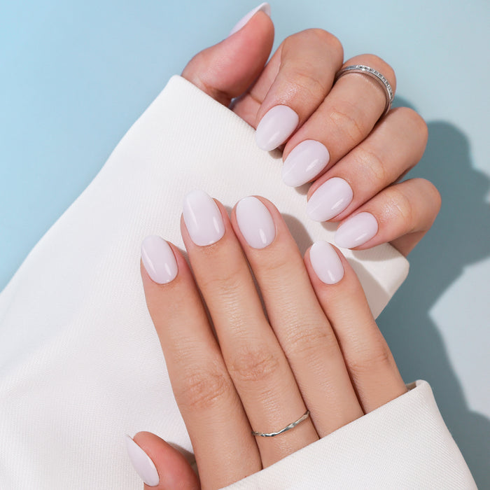 Milky White | Short Oval | EASY PRESS™