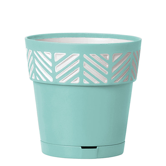 Mosaic cm.25 (9.9") Aqua With White Mosaic