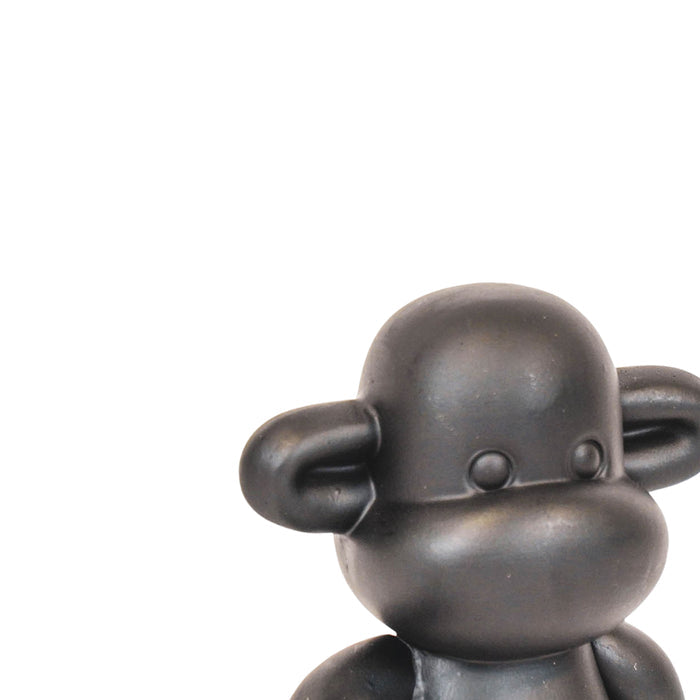 Ornament - Aap Beeld 'The Legend' - Polyresin - Zwart - 20,5x13,5x35cm