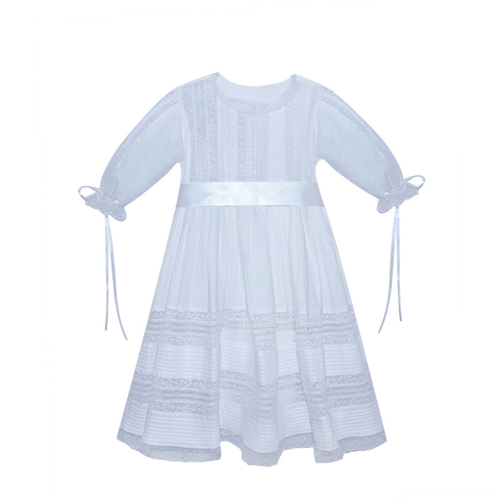 P&R Ella Jane White Long Sleeve Lace Dress