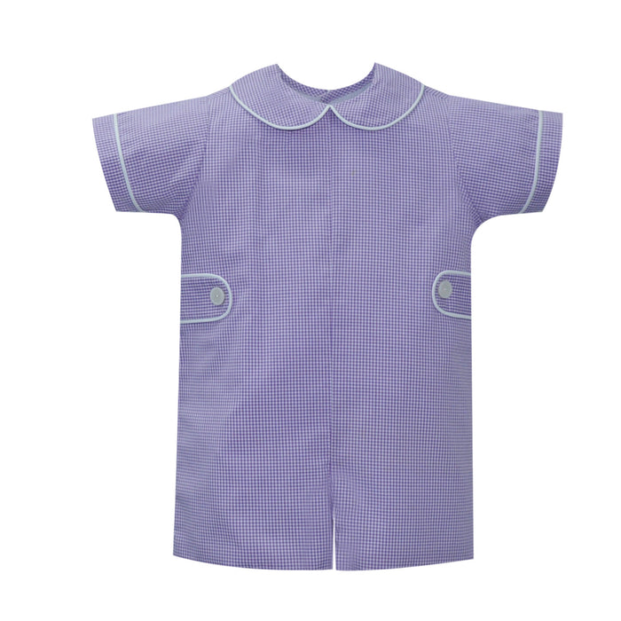 RN Williams Romper-Purple Gingham
