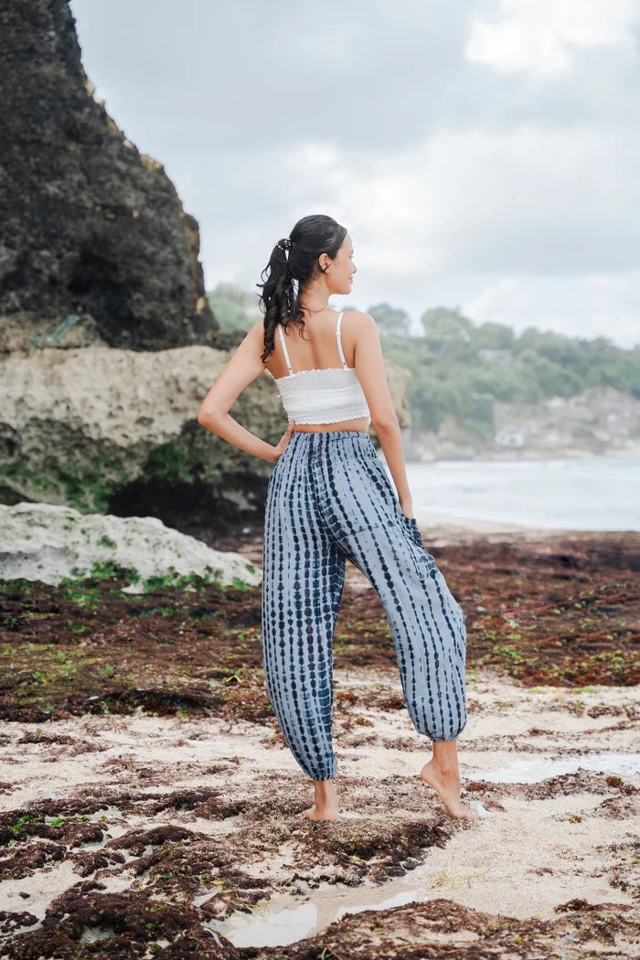 Simple Bone Tie Dye Bali Pant