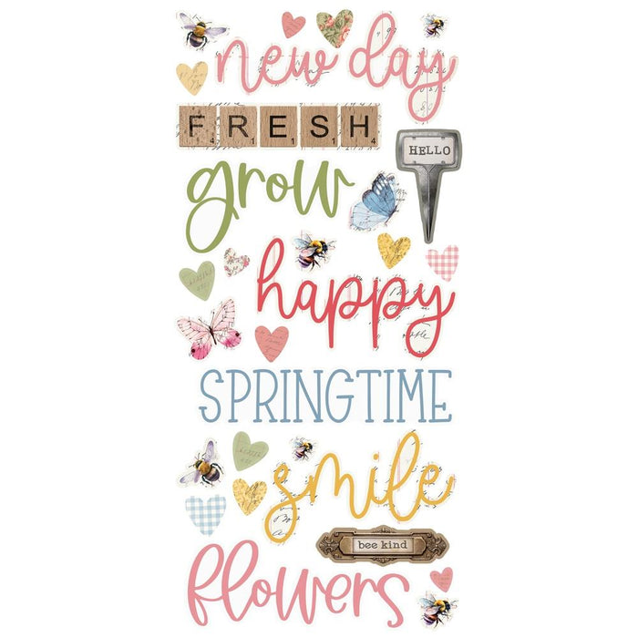 Simple Stories - Foam Stickers - 50/Pkg - Spring Garden. If you want to add a bit of dimension to your projects these foam stickers will do the job. This package is sure to add the finishing touches to your projects. Available at Embellish Away located in Bowmanville Ontario Canada.