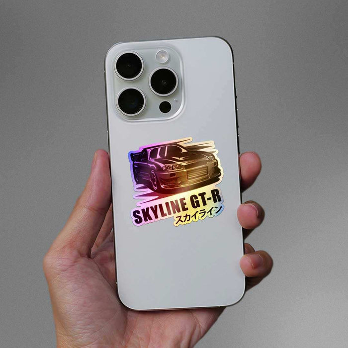 Skyline Gt Holographic Sticker - Holographic stickers | STICK IT UP