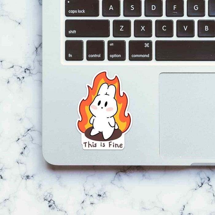 This Is Fine Sticker - Stickers | STICK IT UP