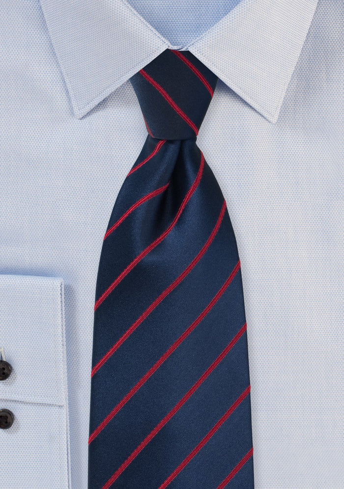 Twilight Blue and Ruby Red Tie