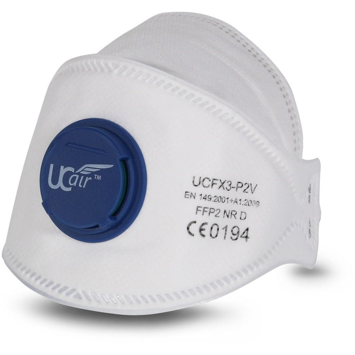 UCFX3-P2V - FFP2 Valved Tri-Fold Respirator (Box of 10)