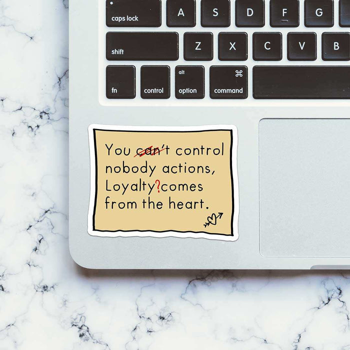 You Control Nobody Actiond Sticker - Stickers | STICK IT UP