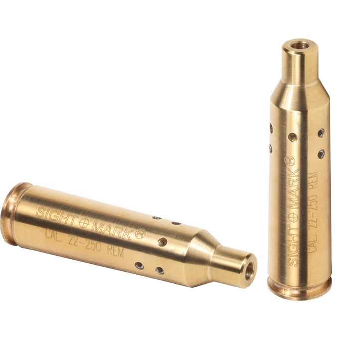 Sightmark 6.5 Creedmoor .22-250 boresight cartridge with red laser for precision rifle zeroing