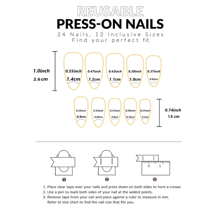24PCS Almond-Pressed Nail Shorts, Pink False Nails, Elegantly Crafted Golden French Tips Golden and Charming