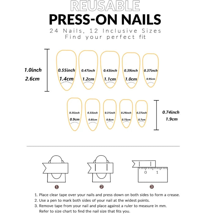 24PCS Black French Pointed Nail, Short Almond Nail Press, Women'S Acrylic French Nail, Short French Fake Nail