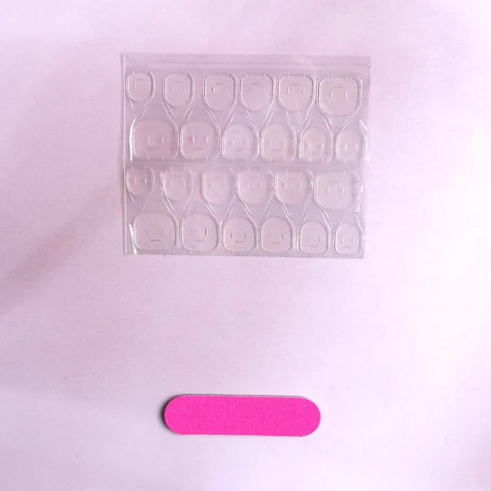24pcs Short French Gradient Pink & White False Nails For Party, Dance, Daily Wear Press On Nails Nail Supplies