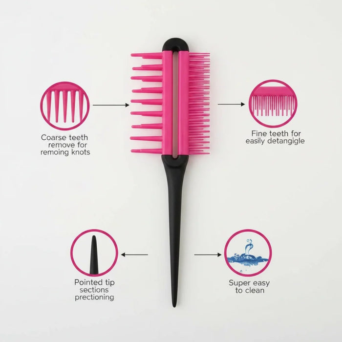 3-Way Multi-Style Comb [Pink] #9