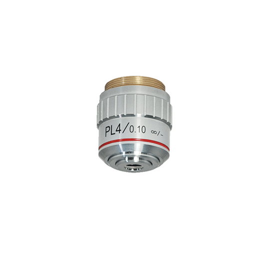 4X Infinity-Corrected Plan Achromatic Microscope Objective Lens Working Distance 19.8mm, SKU BM14043231, three quarter front view