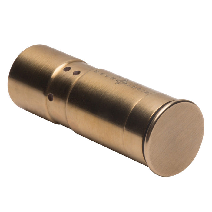 Pair of Accudot 12 gauge boresights showing consistent brass finish and precision manufacturing