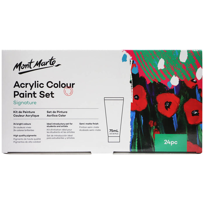 Acrylic Colour Paint Set Signature 24pc x 75ml (2.5 US fl.oz)
